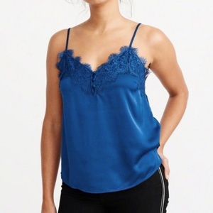 Abercrombie and Fitch Satin Lace Camisole Tank